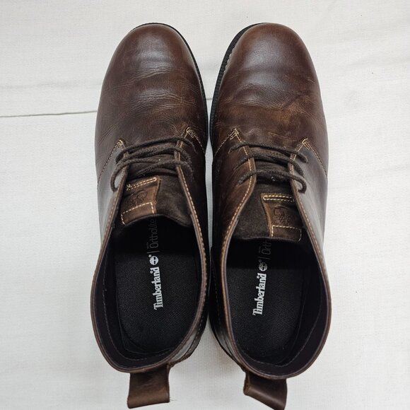 TIMBERLAND A12HY GRANTLY CHUKKA BOOT DARK BROWN LEATHER ORTHOLITE MENS SIZE 13 main image 5